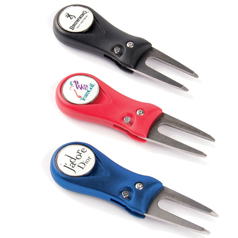 Golf Divot Tool with Epoxy Ball Marker