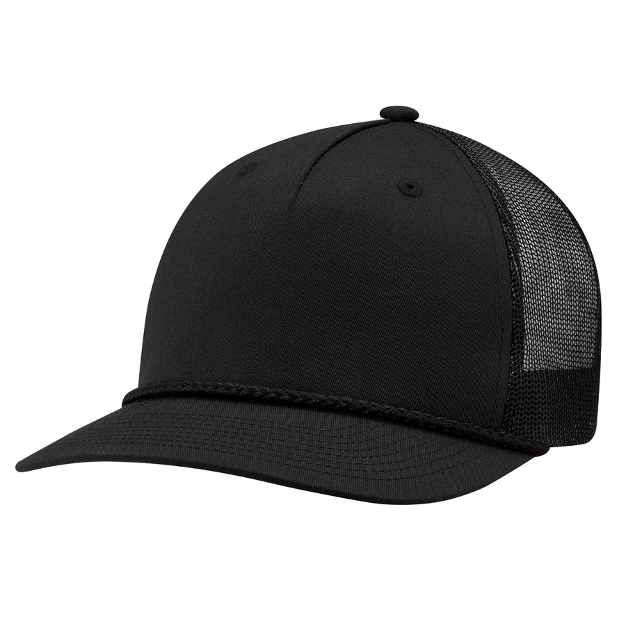 Polycotton / Polyester Mesh - 5 Panel Constructed Pro-Round-Five (Mesh Back)