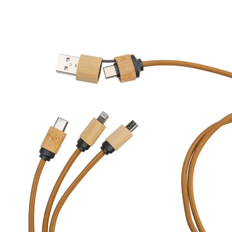Ballmer Bamboo Light-Up Multi-Charge Cable