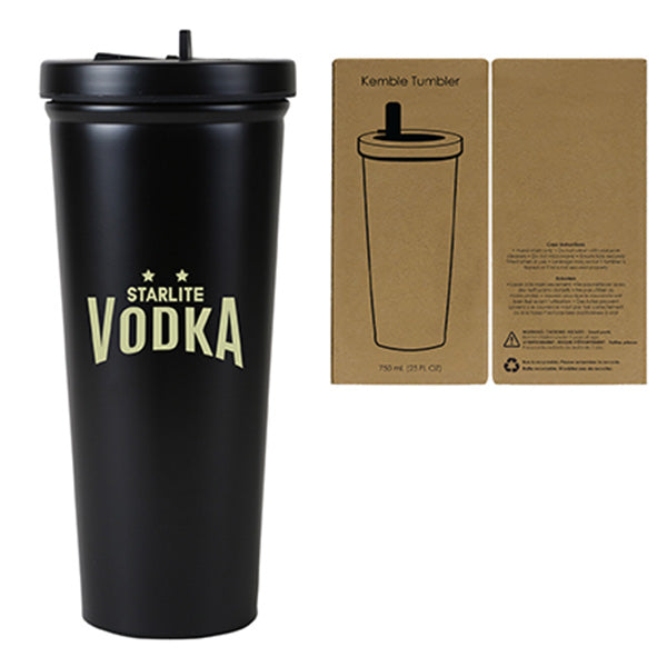 KEMBLE STAINLESS STEEL STRAW TUMBLER 750 ML. (25 FL. OZ.)