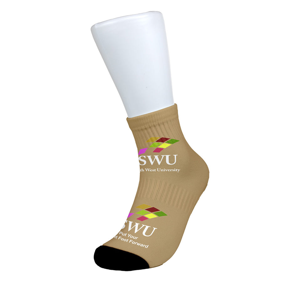 "SPORTY" Color Sublimation Low-Cut Ankle Crew Socks in Men’s & Women’s Size