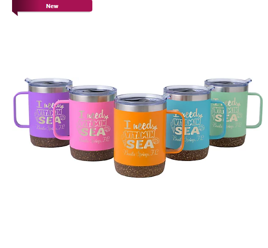 Saratoga Cork Bottom Brite Mug 12 oz