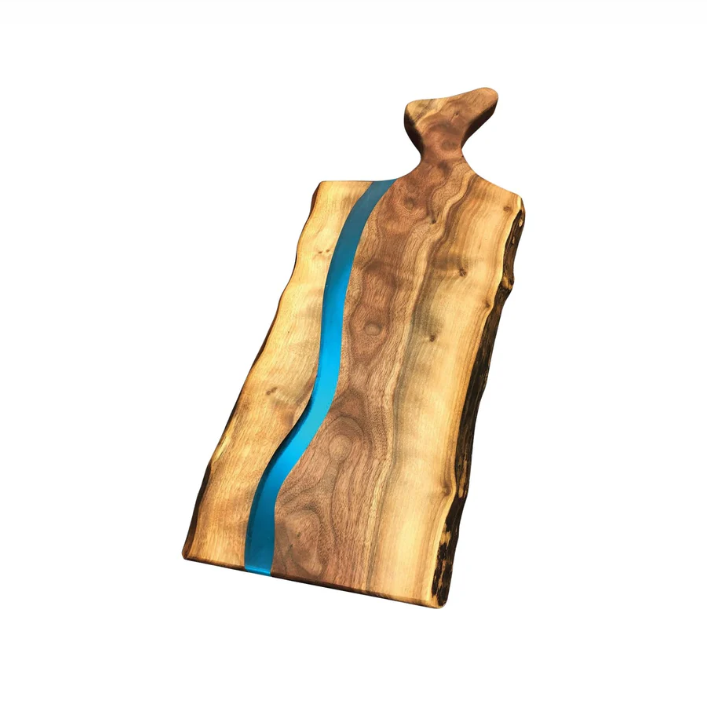 Black Walnut 22-inch Serving Paddle With Resin