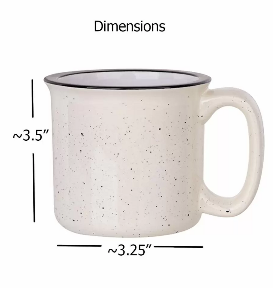 14 oz. Beige Speckled Ceramic Mug