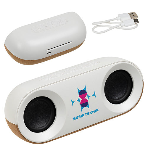 10W Stereo Speaker Made With FSC® Cork & Recycled Plastic