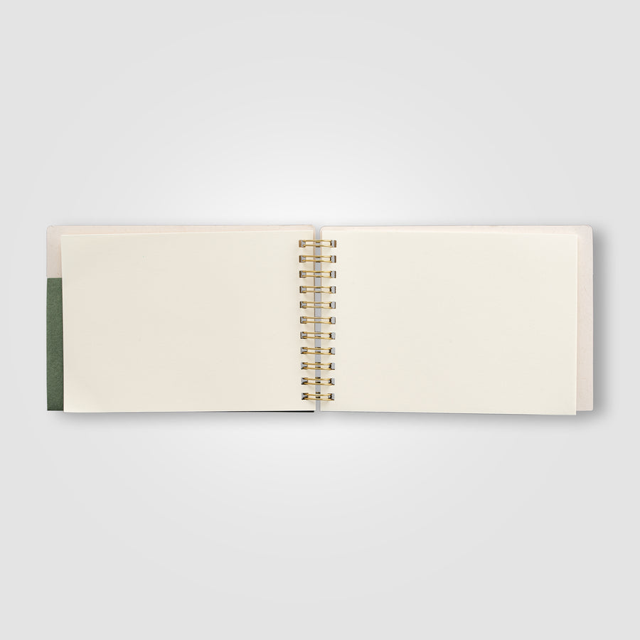 Lino FSC Paper Spiral Binding Horizontal Pocket Notebook - A6