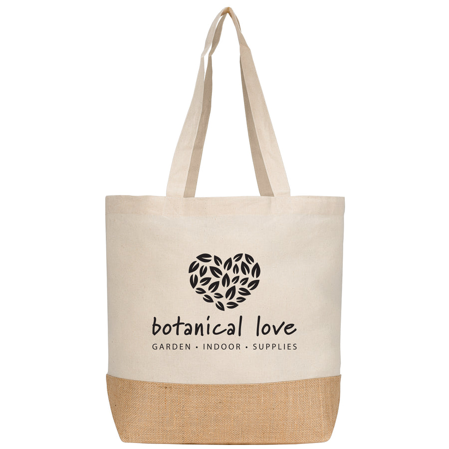 Rio Collection - 5 oz. Recycled Cotton and Jute Shopper Tote Bag