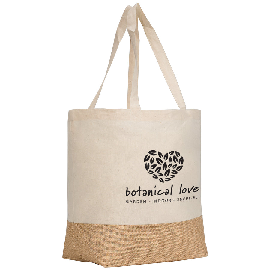 Rio Collection - 5 oz. Recycled Cotton and Jute Shopper Tote Bag