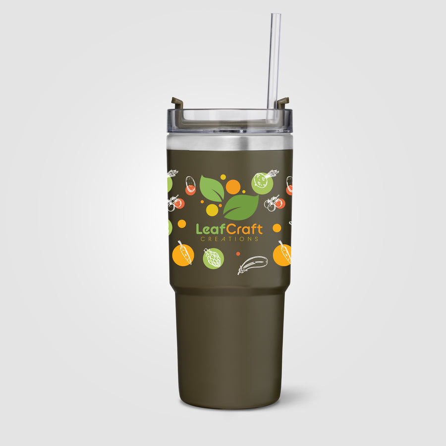 Rime Recycled Stainless Steel Double Wall Leakproof Straw Tumbler - 25oz