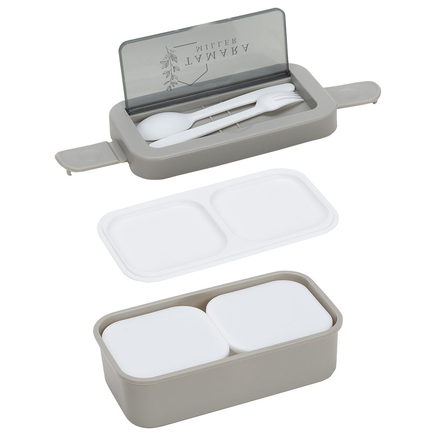 Connoisseur 3-Compartment Stackable Lunch Box with Utensils