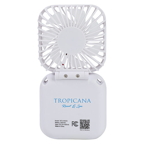 Whirlwind Mini Folding Rechargeable Fan with Lanyard