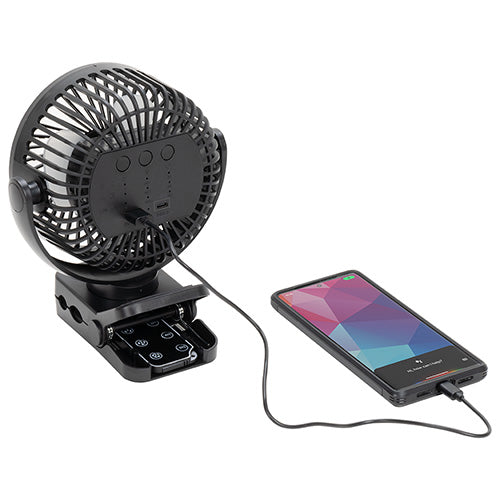 Zephyr Clip Fan with Power Bank, Light & Remote Control