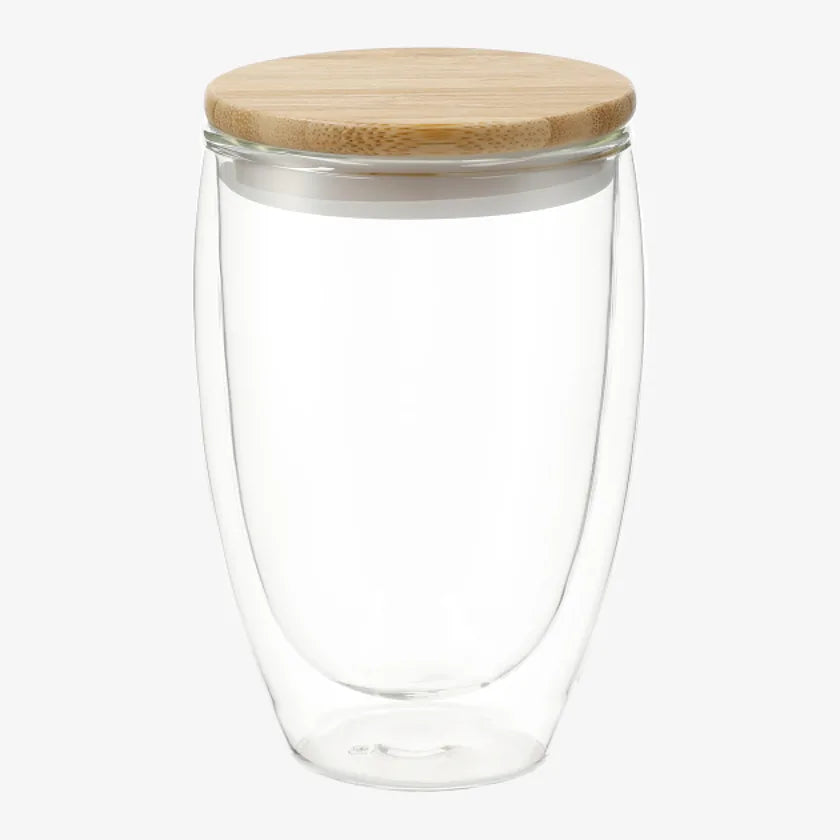 Easton Glass cup with Bamboo lid 12oz