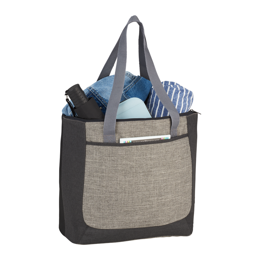 Reclaim Two-Tone Recycled Zippered Tote