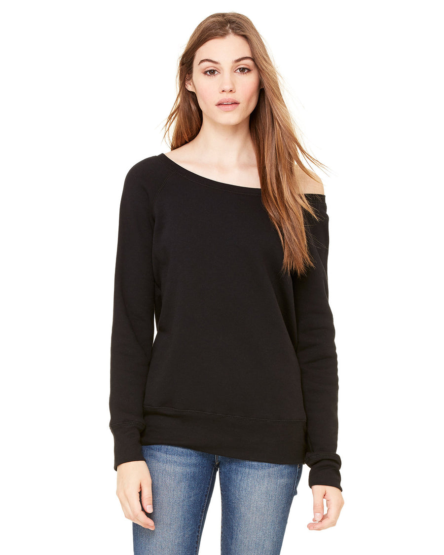 Bella + Canvas Ladies' Sponge Fleece Wide Neck Sweatshirt