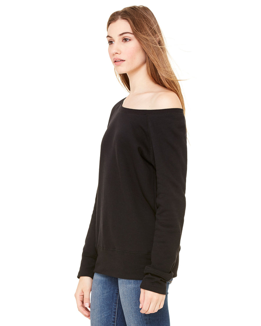 Bella + Canvas Ladies' Sponge Fleece Wide Neck Sweatshirt