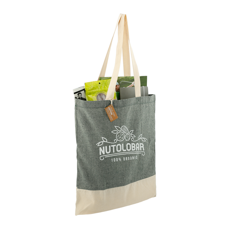 Split Recycled 5oz Cotton Twill Convention Tote