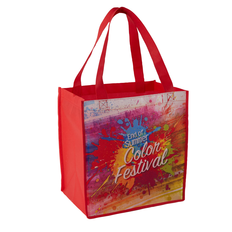 SUBLIMATED NON-WOVEN GROCERY TOTE