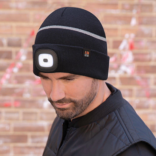 Cuff Toque with LED Light (Reflective, Safety)
