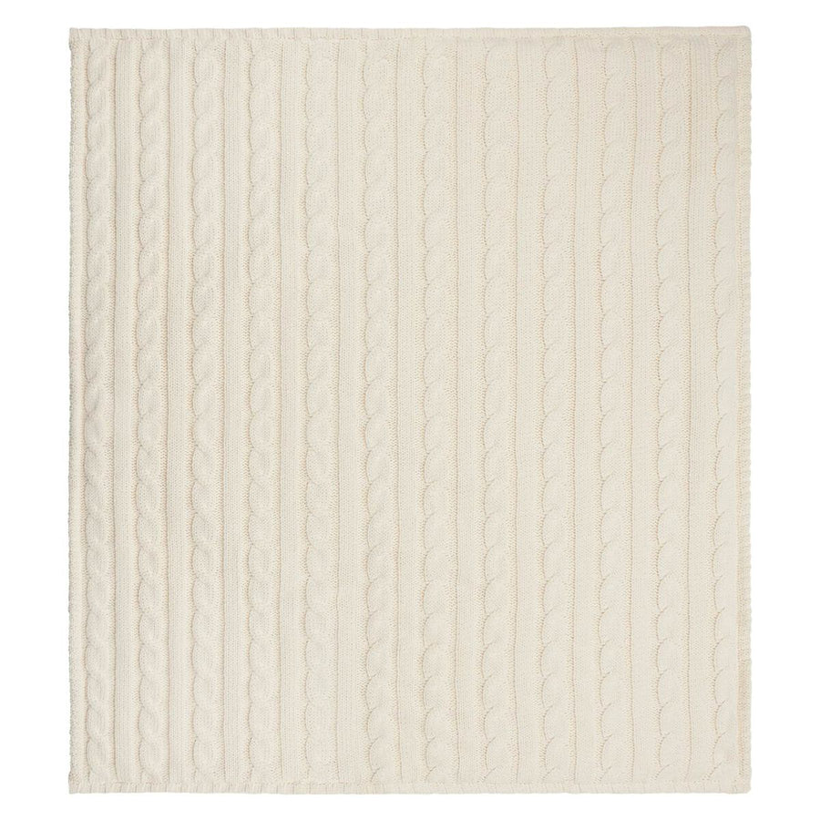 Premium Cable Knit Cotton Throw, 50x60