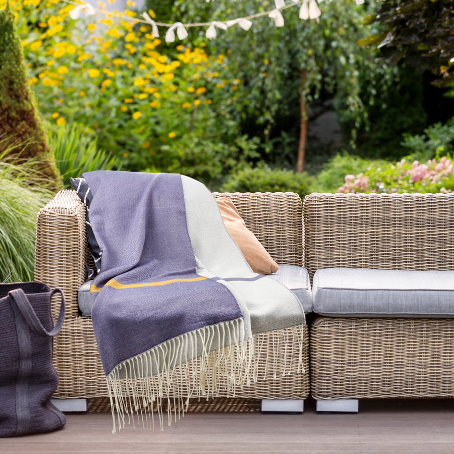 Denim Beachy Cottage Blanket, 50x60