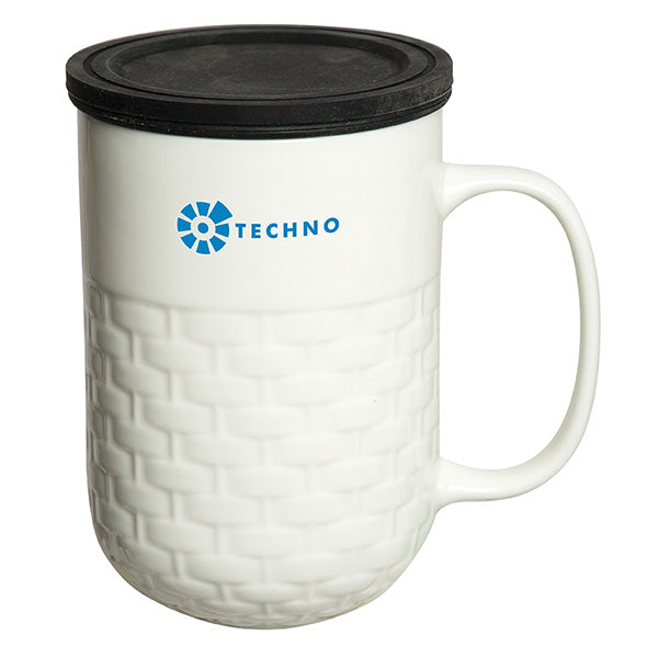 440 ML. (15 OZ.) COLOMBO PORCELAIN MUG WITH TEA STRAINER