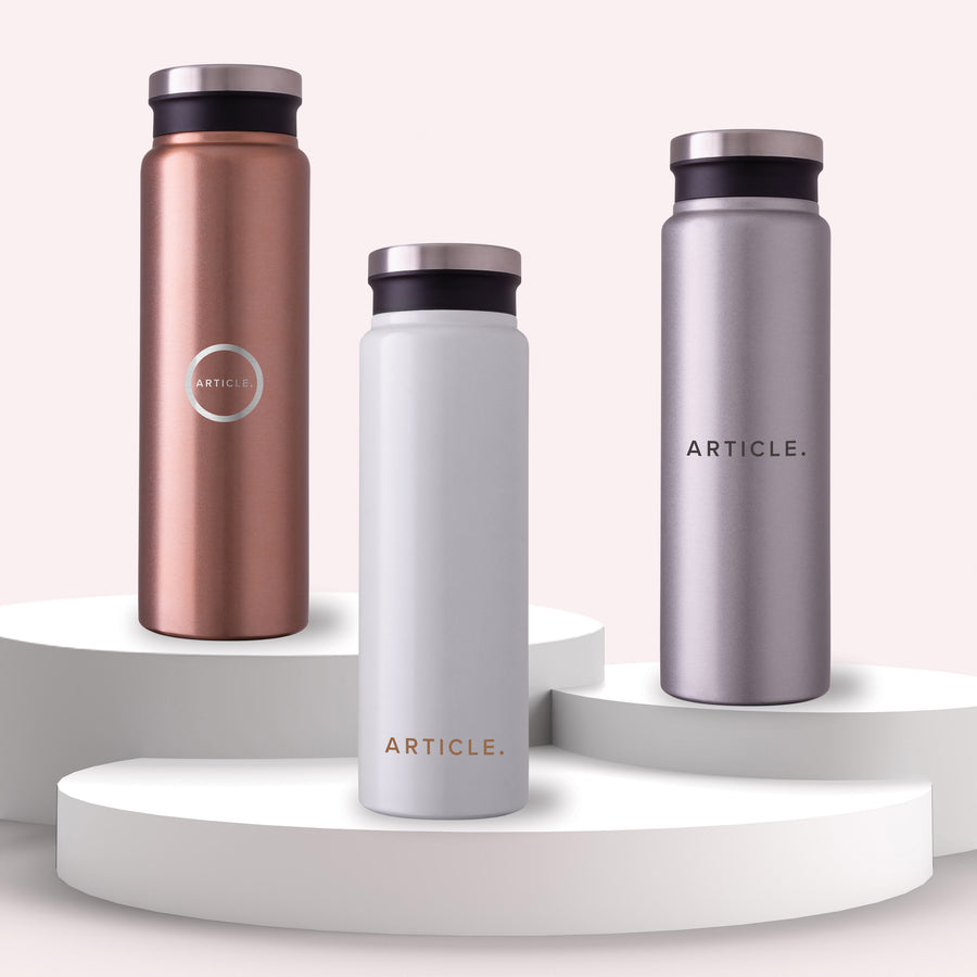 METALLIC 600 ML / 20 OZ STAINLESS STEEL BOTTLE