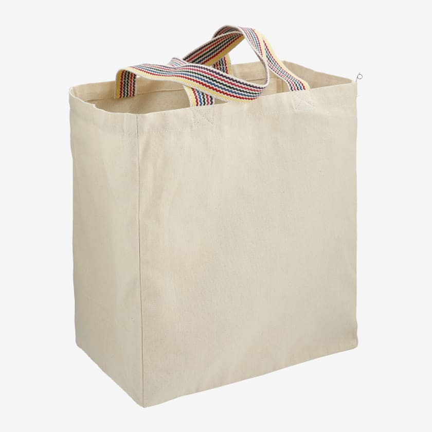 Rainbow Recycled Cotton Grocery Tote