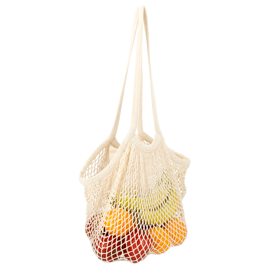 Riviera Cotton Mesh Market Bag w/Zippered Pouch