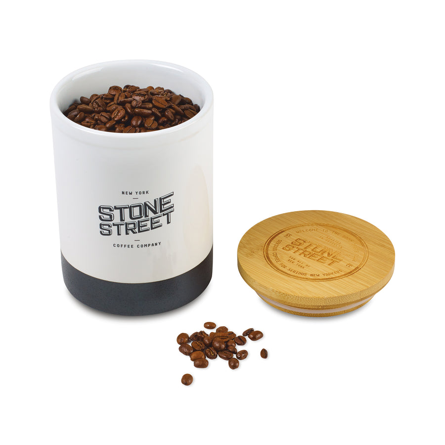 Aurora Bamboo Ceramic Coffee Canister