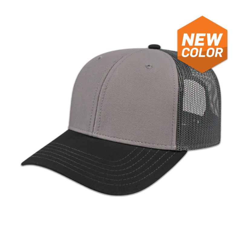 Structured Modified Flat Bill with Mesh Back Cap