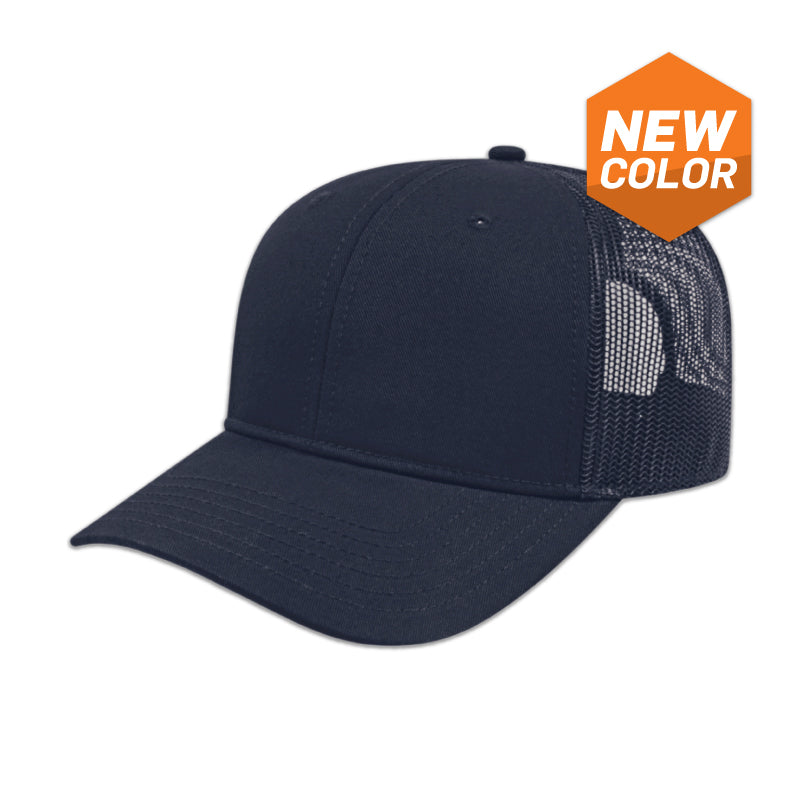 Structured Modified Flat Bill with Mesh Back Cap