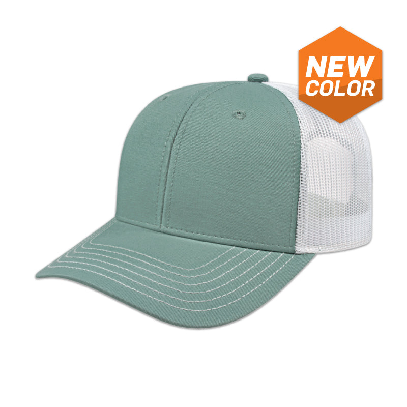 Structured Modified Flat Bill with Mesh Back Cap