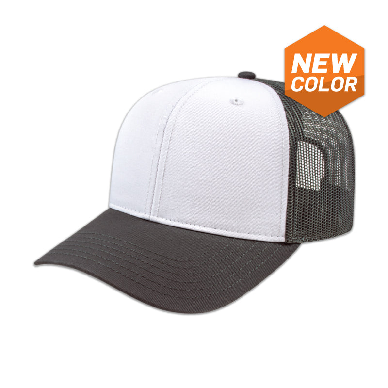 Structured Modified Flat Bill with Mesh Back Cap