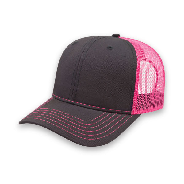 Structured Modified Flat Bill with Mesh Back Cap