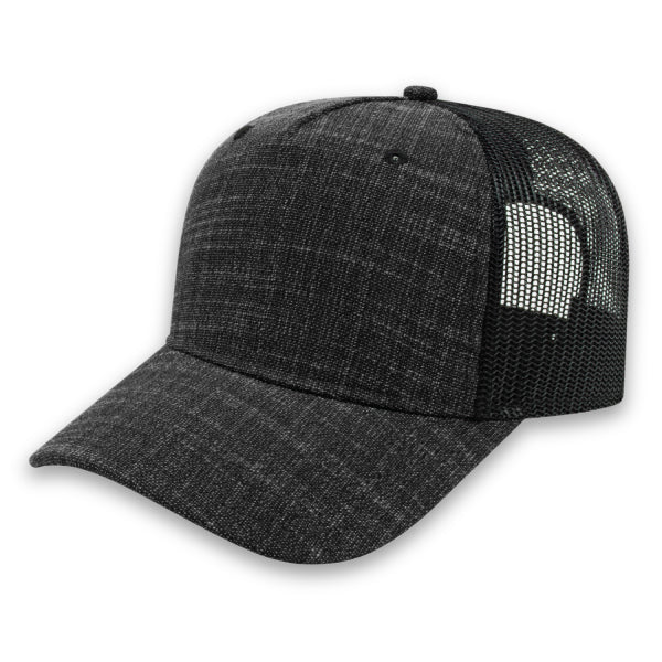 Structured Five Panel Poly-Rayon with Mesh Back Cap