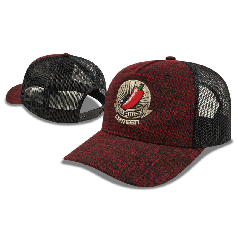 Structured Five Panel Poly-Rayon with Mesh Back Cap