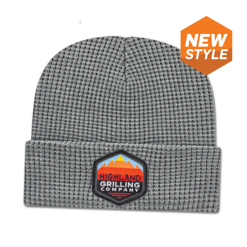 Waffle Knit Cap with Cuff