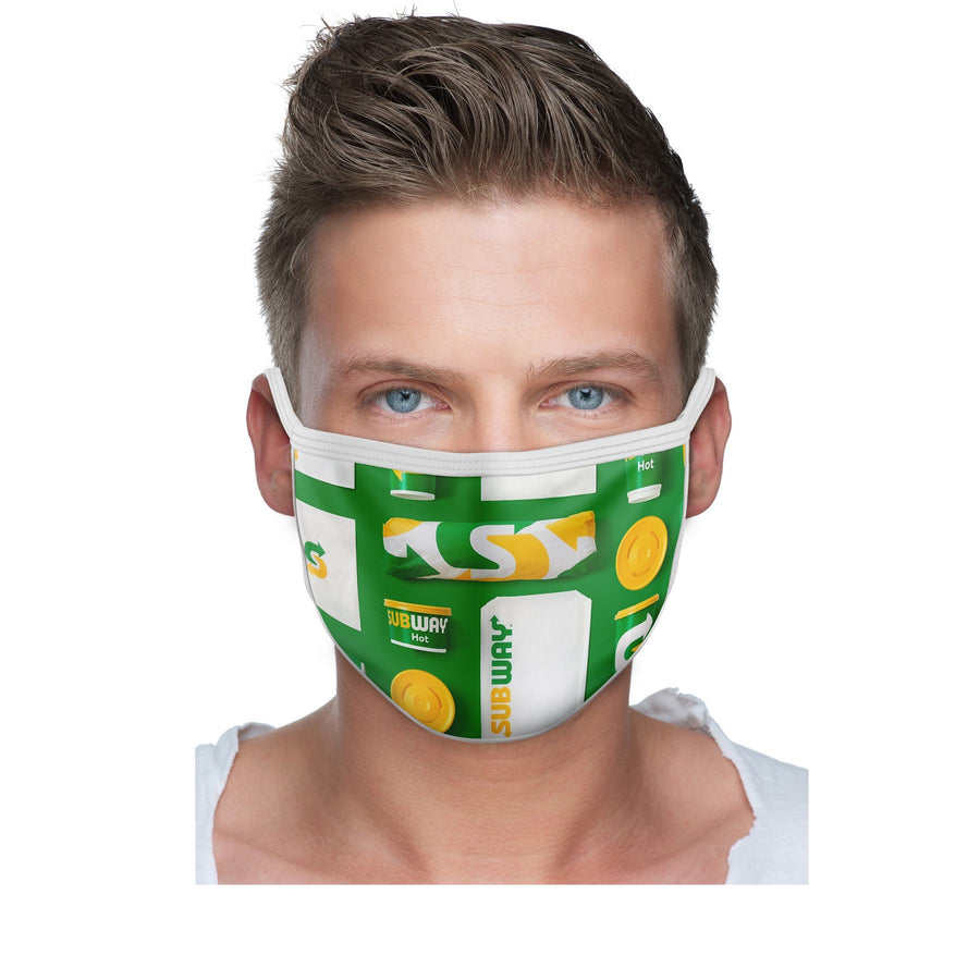 2 Ply Sublimated Polyester Mask with Filter Pocket - 250 Units with Full Color Print