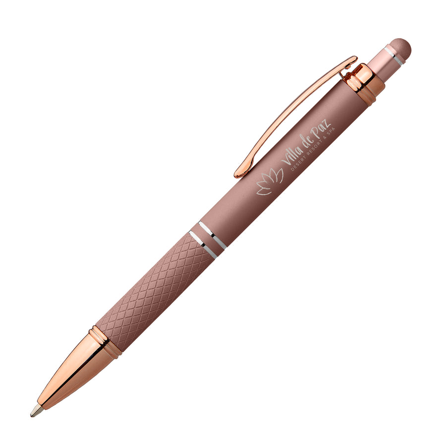 Rose Gold Metallic Pen with Stylus