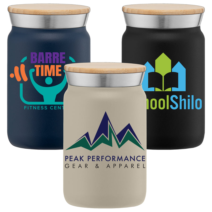 Nordic - 9 oz. Double Wall Copper-Lined Stainless Steel Tumbler with Bamboo Lid